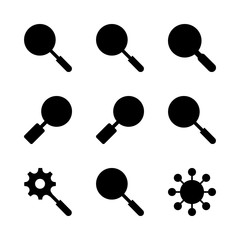 seo vector icons set. search and user in this set