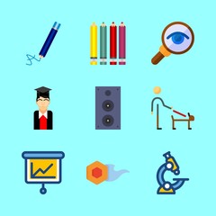 9 education icons set