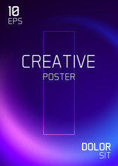 Trendy Fluid Blurred Gradient A4 Poster Design. Modern Background for Poster, Brochure, Advertising, Placard, Invitation Card, Music Festival, Night Club