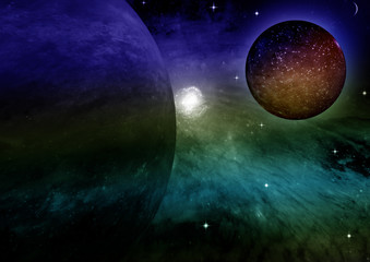 galaxy in a free space