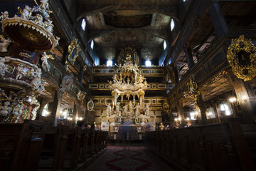 Interior of the Peace Church in Swidnica in Poland