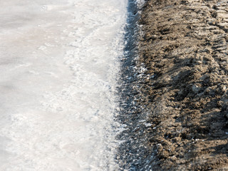 Obraz premium Traditional Sea Salt Ponds Indonesia