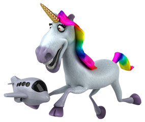 Fototapeta na wymiar Fun unicorn - 3D Illustration
