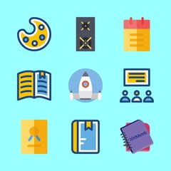 education icons set. school, businessman, textbook and mess graphic works