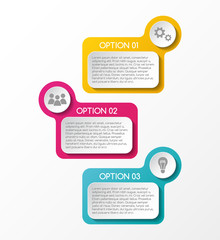 Design of colorful infographic with icons. Vector.