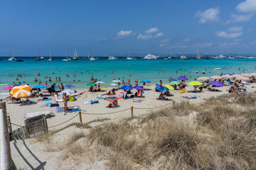 Fototapeta na wymiar Illetes beach Formentera