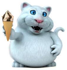 Fun cat - 3D Illustration