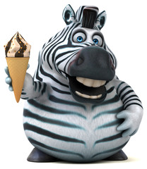 Fun zebra - 3D Illustration © Julien Tromeur
