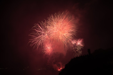 Firework in Biarritz, Basque country of France.