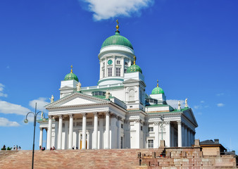 Fototapeta na wymiar Helsinki Cathedral on Senate square, Finland