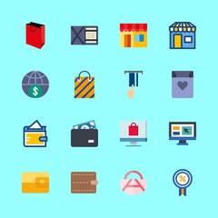 16 shopping icons set