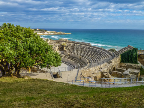Anfiteatro romano de Tarragona, ciudad de Catalu&ntilde;a, Espa&ntilde;a