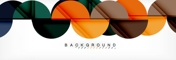 Circle modern geometrical abstract background illustration