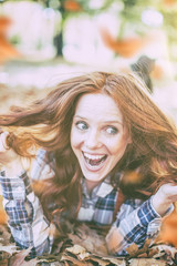 beautiful laughing woman