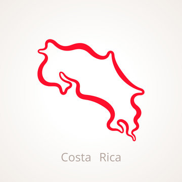 Costa Rica - Outline Map