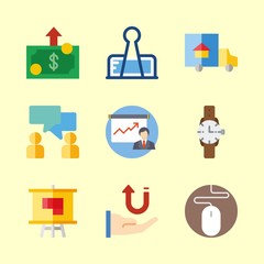 9 business icons set