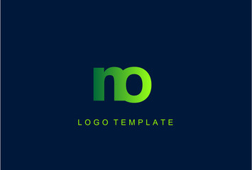 NO Green Letter Logo Design