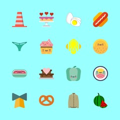 16 eat icons set