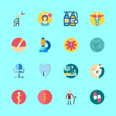 Fototapeta premium 16 hospital icons set