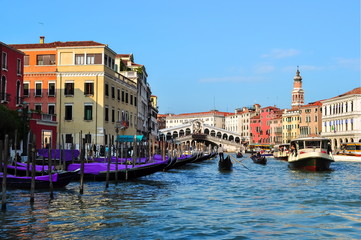 Rialto bridge and Grand canal, Venice, Italy