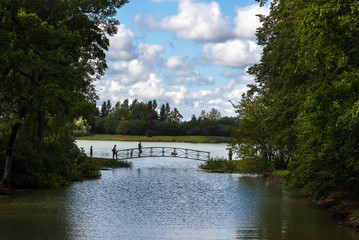 Nice summer day by small lake.