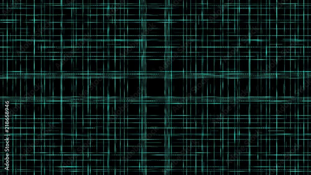 Aufkleber Abstract Particle Futuristic Line Dot Flickering Animation Loop Screensaver Background