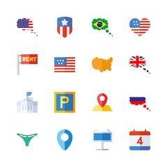 16 flag icons set