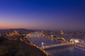 Fototapeta na wymiar Budapest cityscape at night. Hungary
