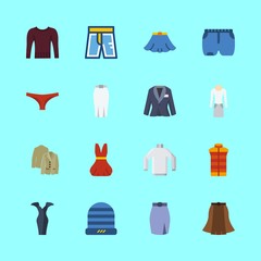 16 clothes icons set