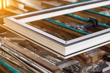 Production of pvc windows, pvc window sash, frame and tools for manufacturing, window frame