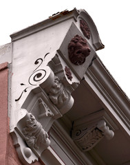 A stone corbel on an old building. © Joe