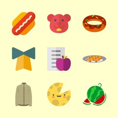 eat icons set. concept, french, one and table graphic works