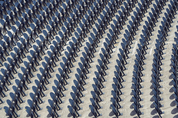 Obraz premium Line of seats in a stadium