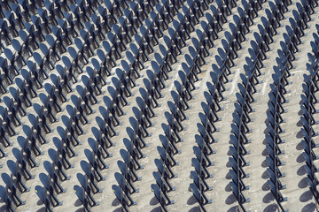 Obraz premium Line of seats in a stadium