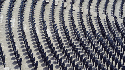 Obraz premium Line of seats in a stadium