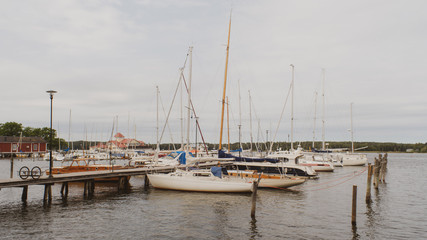 Fototapeta premium Marina at the city of Raaseporg, Tammisaari, Finland.