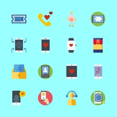 16 telephone icons set