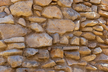 Brown stone wall, background, texture