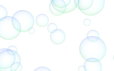 Light pastel colored background with pink bubbles. Wallpaper, texture blue balloons. 3D illustration