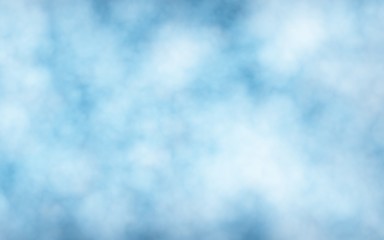 Background of abstract white color smoke isolated on blue color background. The wall of white fog. 3D illustration
