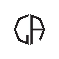 two letter LA octagon logo