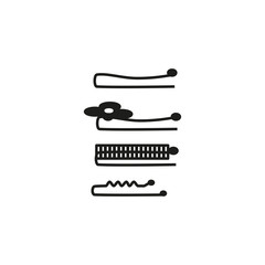 Hairpin set, invisible, simple icon