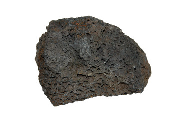 piece of volcanic lava isolated