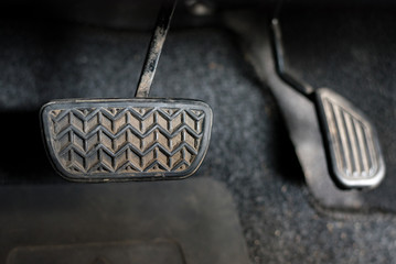 Car brake and accelerator background. Transportation and vehicle concept. Mechanical and Automation...