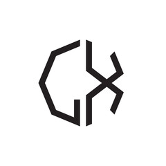 two letter LX octagon logo
