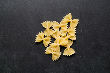 Heap of farfalle (butterfly-shaped pasta)