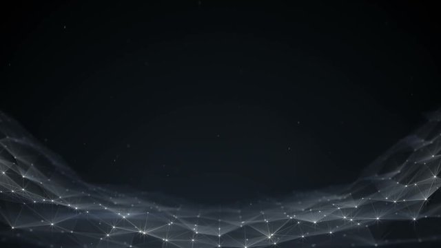 Glowing futuristic network. Computer generated abstract polygon background. Seamless loop animation 4k 4096x2304
