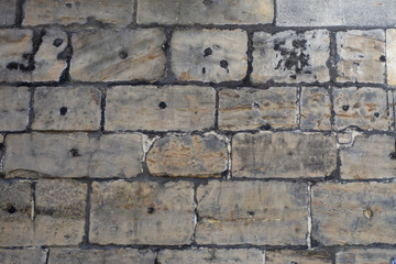 Brick wall made of old brick