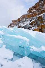 Ice hummocks of Lake Baikal