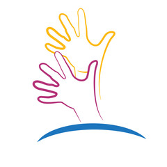 Logo hope hands silhouette